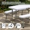 Gardenised Kids Picnic Table, White, Plastic, 21.3 in H Overall QI004602WT - alternate 9